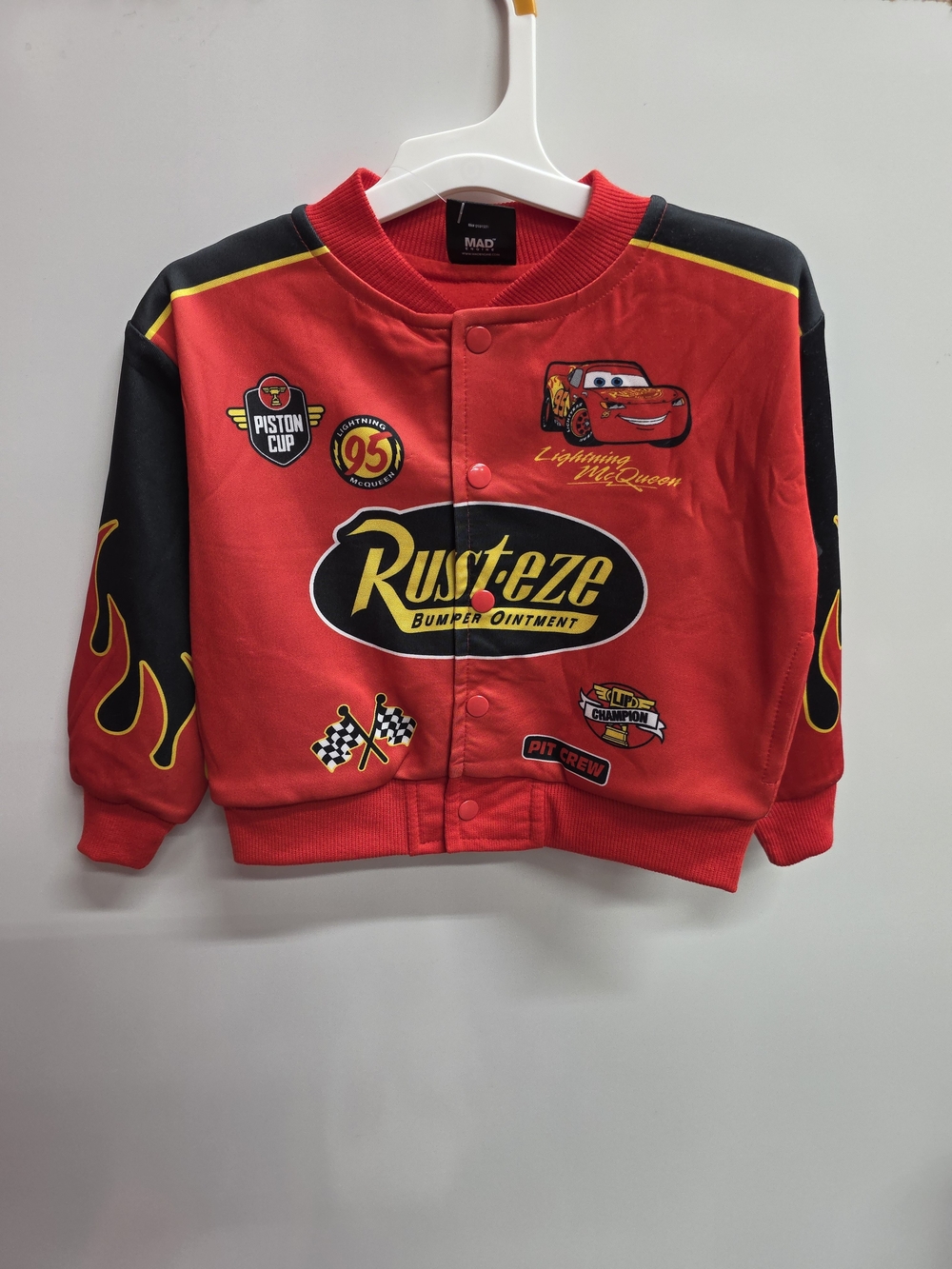 Disney Lightning McQueen Rust-eze Racing Jacket in Red and Black
